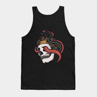 Snake and skull Tank Top